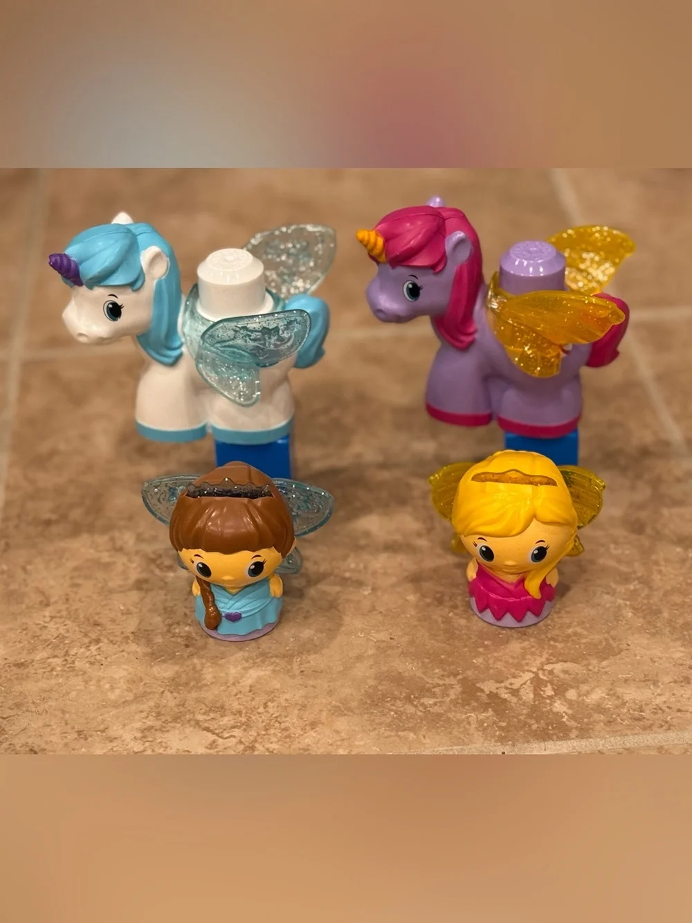 Mega Bloks blocks first builders Lil’ princess unicorn fairy figures set of 2